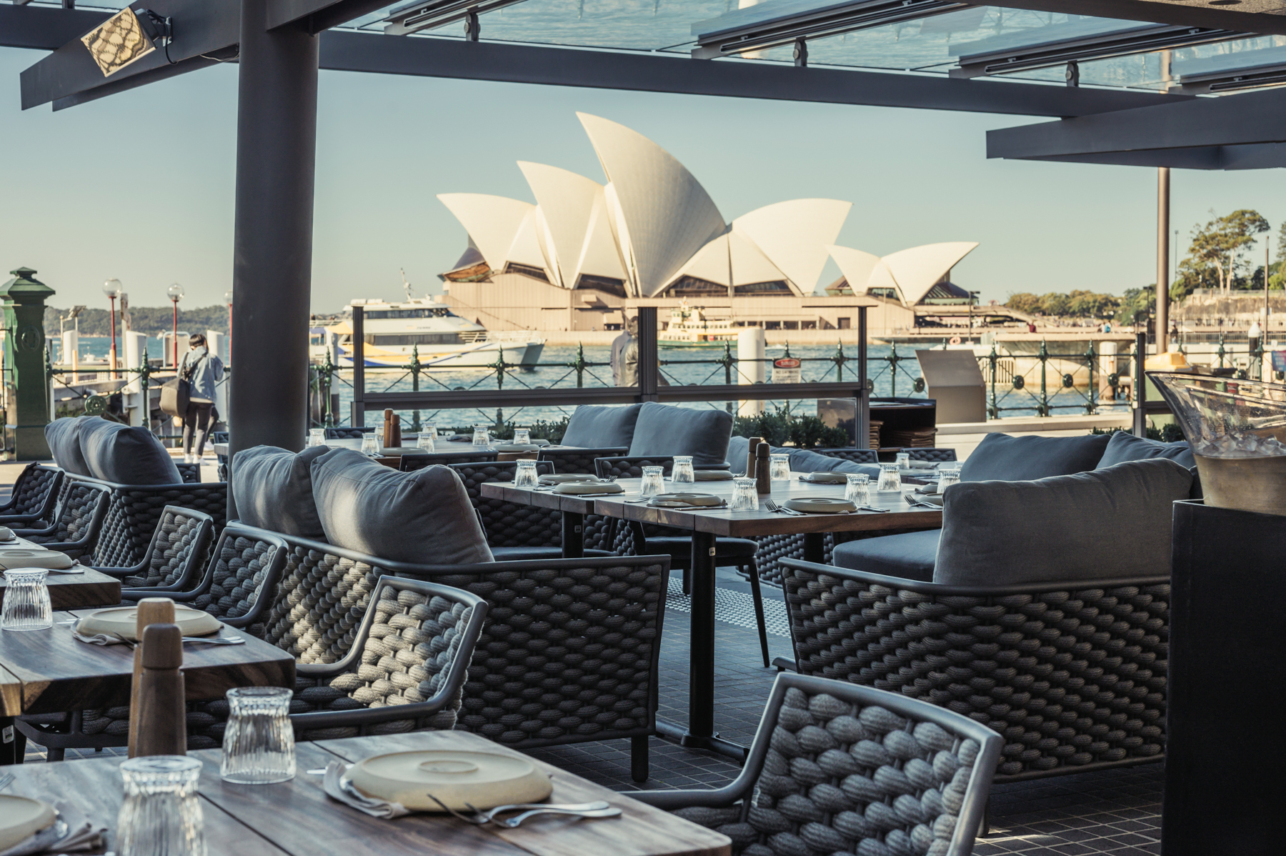 6HEAD Sydney terrace tables overlooking the Sydney Opera House