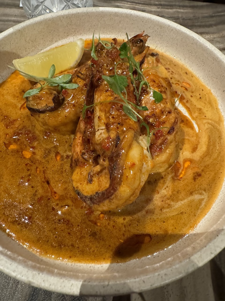 Skull Island prawns in XO butter sauce at 6HEAD Sydney