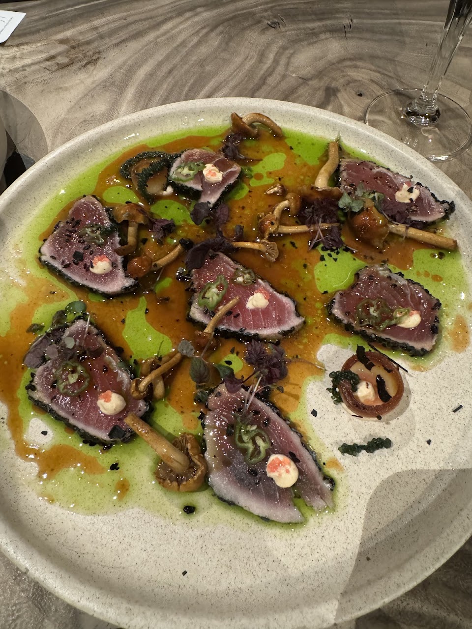 Seared tuna plate at 6HEAD Sydney